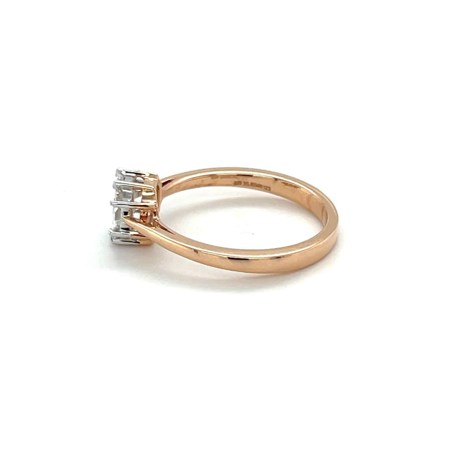 Asscher Cut Solitaire Look Diamond Ring